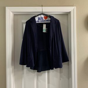 Market and Spruce blazer from Stitch Fix with frill detail in the back.